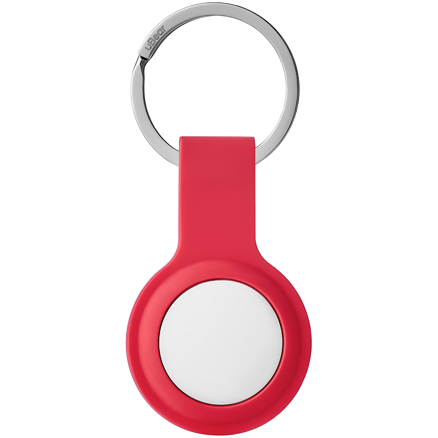 Чехол защитный uBear Touch Ring Case for AirTag, силиконовый, цвет: красный