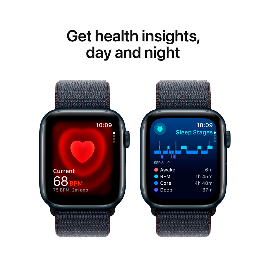 Apple Watch SE GPS Gen.2 (2024)  Ink Sport Loop, 44мм, Тёмная ночь