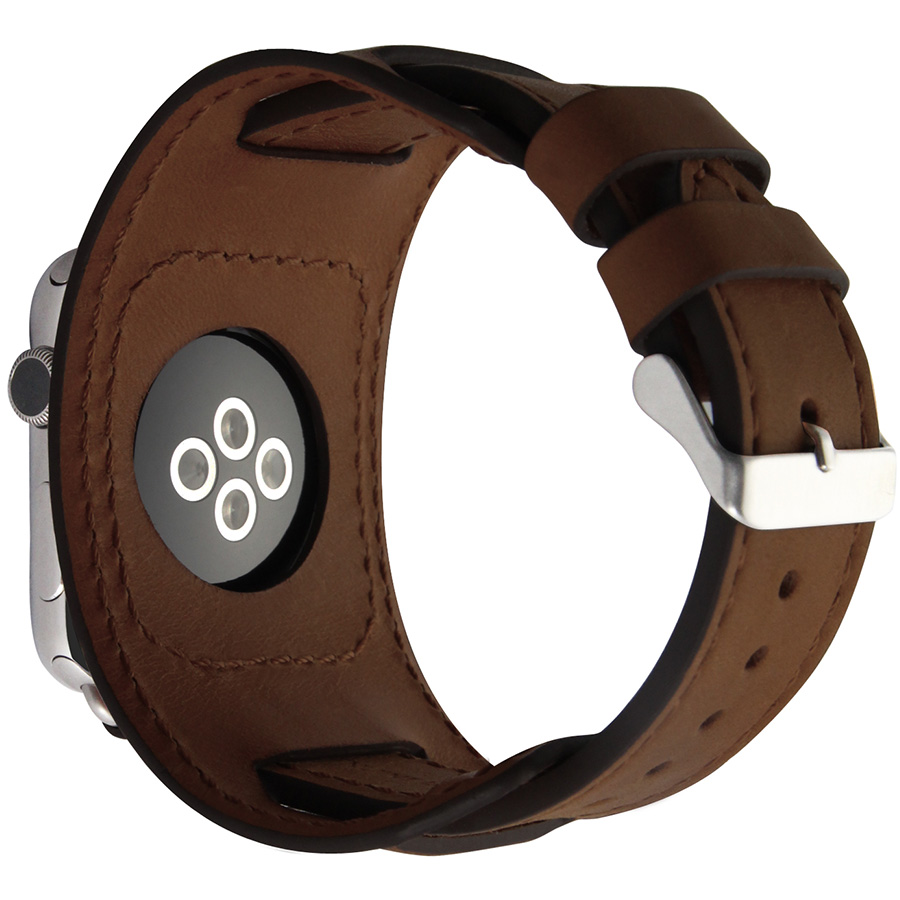 Ремешок COZISTYLE Wide Leather BandШирокий кожаный ремешок Тёмно-коричневый42/44/45 mm