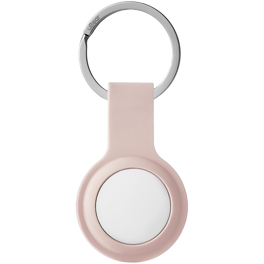 Чехол защитный uBear Touch Ring Case for AirTag, силиконовый, цвет: розовый