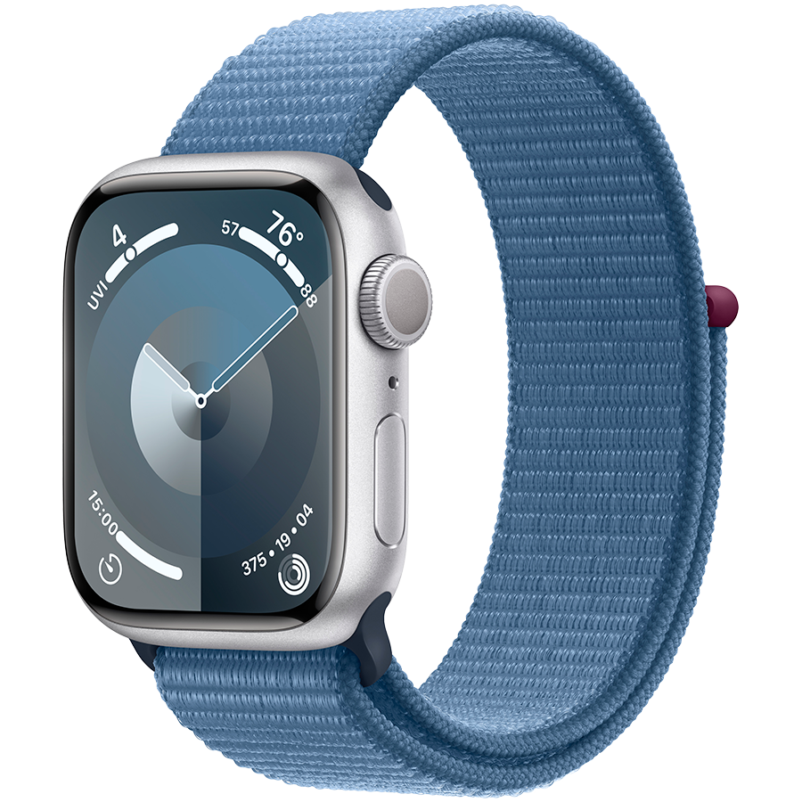 Apple Watch Series 9 GPS  Winter Blue Sport Loop, 41мм, Серебристый