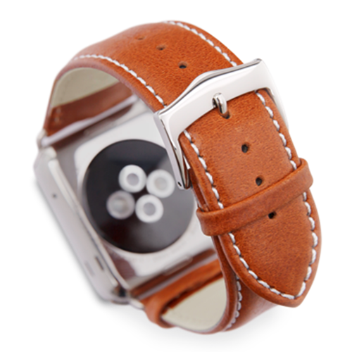 Ремешок DBRAMANTE1928 Copenhagen для Apple Watch 42мм Copenhagen StrapРемешок Copenhagen с застёжкой серебристого цвета Желтовато-коричневый42/44/45 mm