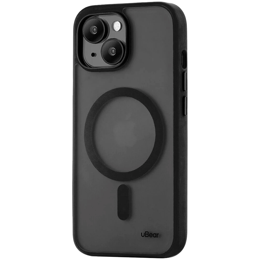 Чехол защитный uBear Cloud Mag Case, iPhone 15, MagSafe, усиленный, черный