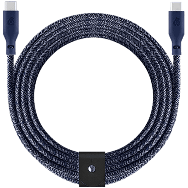 Зарядный кабель uBear Trend, USB-C|USB-С,140Вт, 2,4м, Синий