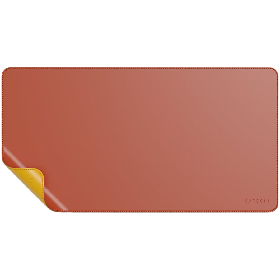 Коврик Satechi Dual Side ECO-Leather Deskmate. Цвет: Желтый/оранжевый