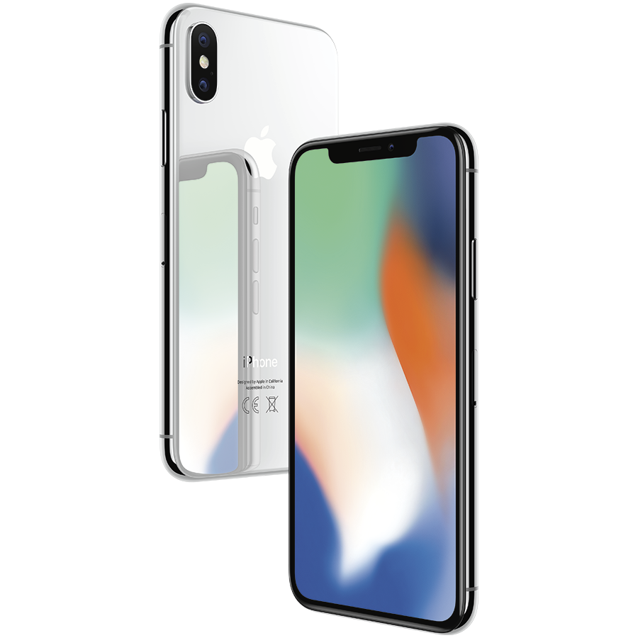 iPhone X, 256 ГБ, Серебристый,