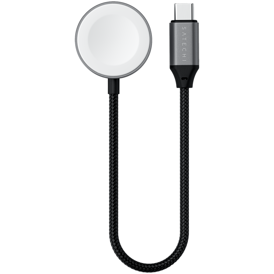 Кабель зарядный SATECHI USB-C Magnetic Fast-Charging Cable для Apple Watch. Цвет: серый космос