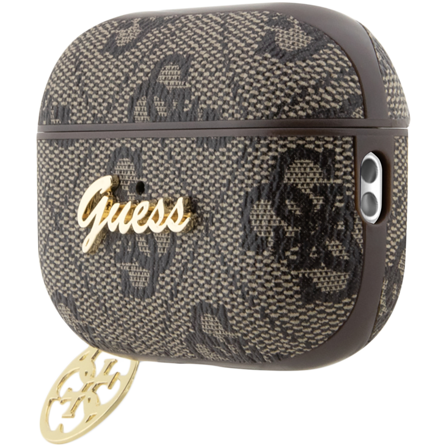 Чехол GUESS PU leather 4G  Коричневый для AirPods Pro (Gen2)