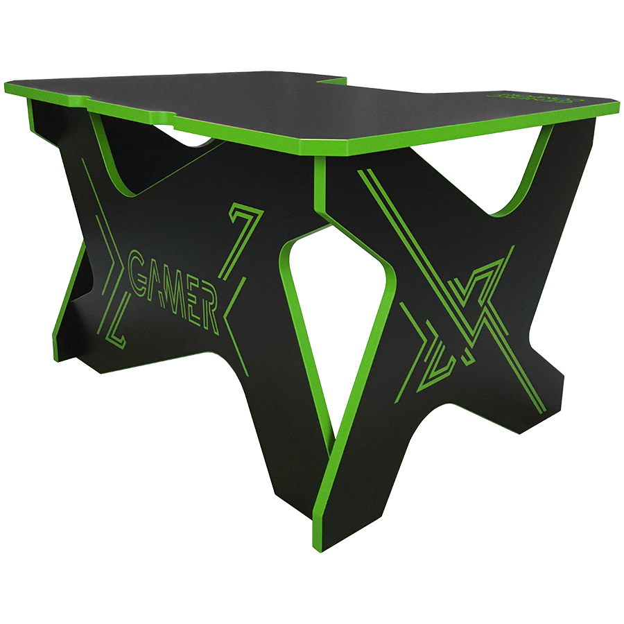 GENERIC COMFORT Gaming table Gamer Mini Seven/DS/NB, Чёрный/Зеленый