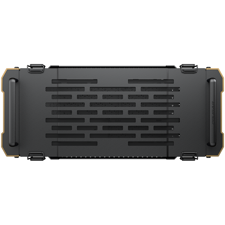 Корпус COUGAR GAMING Mini Tower,  Mini-ITX, 2 слотов, USB 3.1, Аудио разъем, USB 3.0, Алюминий, Power Button, Reset Button, Светодиодный индикатор, PSU optional, Поддержка системы жидкостного охлаждения, Handles, Песок пустыни