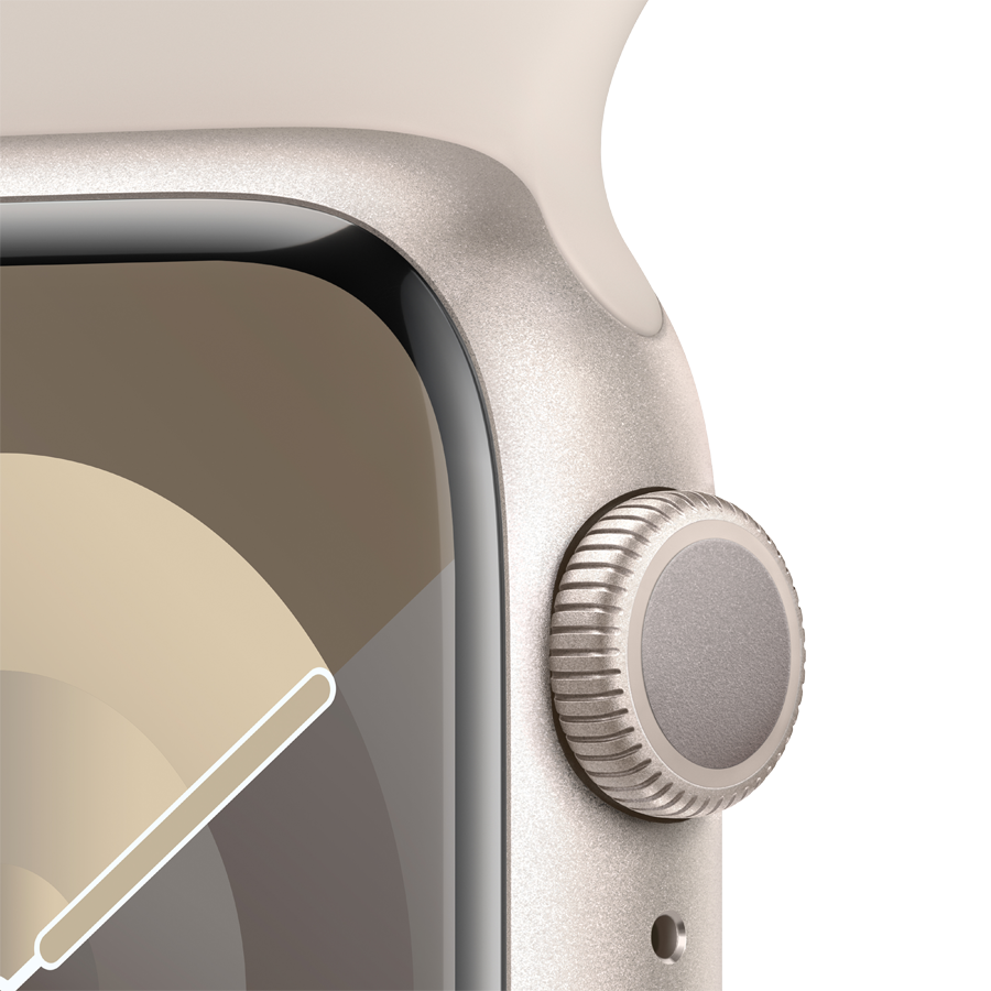 Apple Watch Series 9 GPS  Спортивный ремешок Starlight, M/L, 41мм, бу, Starlight