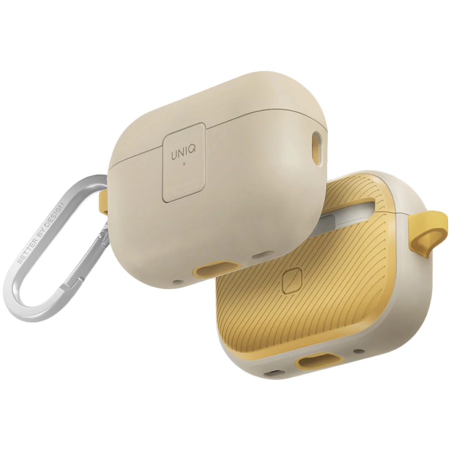 Uniq для Airpods Pro 2 чехол CLYDE Lock case Ivory/Canary Yellow