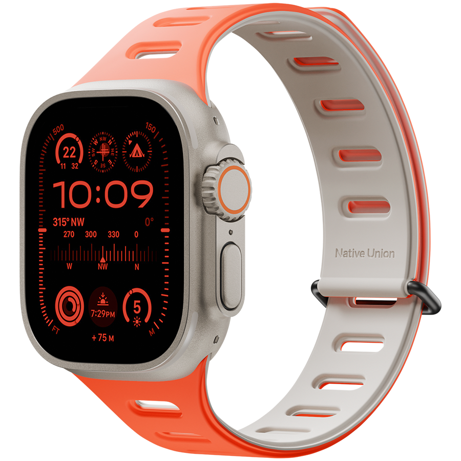 Ремешок для часов APPLE WATCH NATIVE UNION Magnetic 38/40/41MM, оранжевый/серый