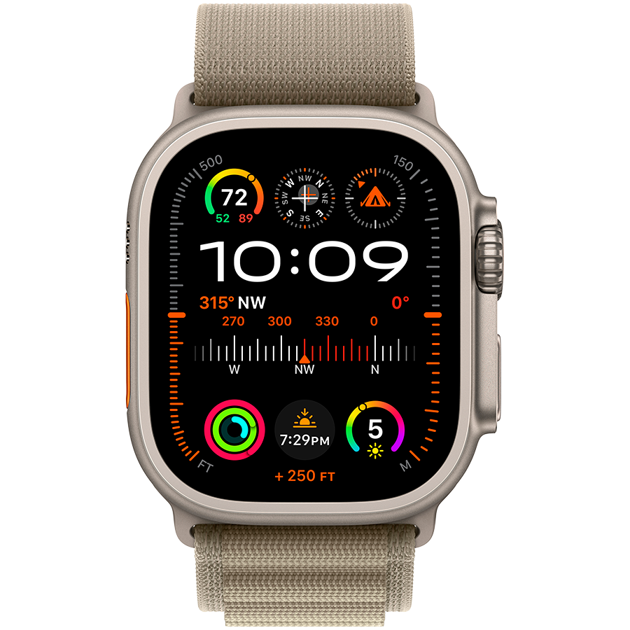 Apple Watch Ultra Series 2 GPS + Cellular  Olive Alpine Loop, S, 49мм, Natural