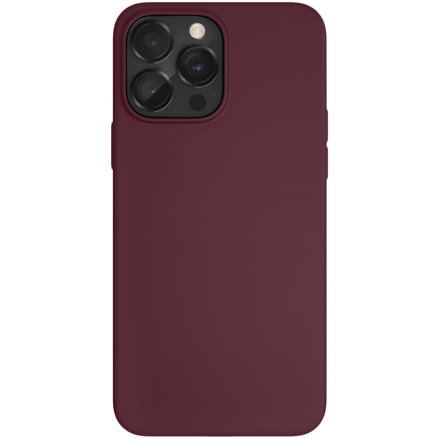 Чехол защитный "vlp" Silicone case with MagSafe для iPhone 14 ProMax, марсала