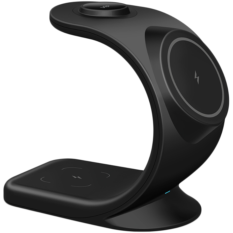 Беспроводное зарядное устройство VLP Powerstand 3 in 1 для Apple, черное