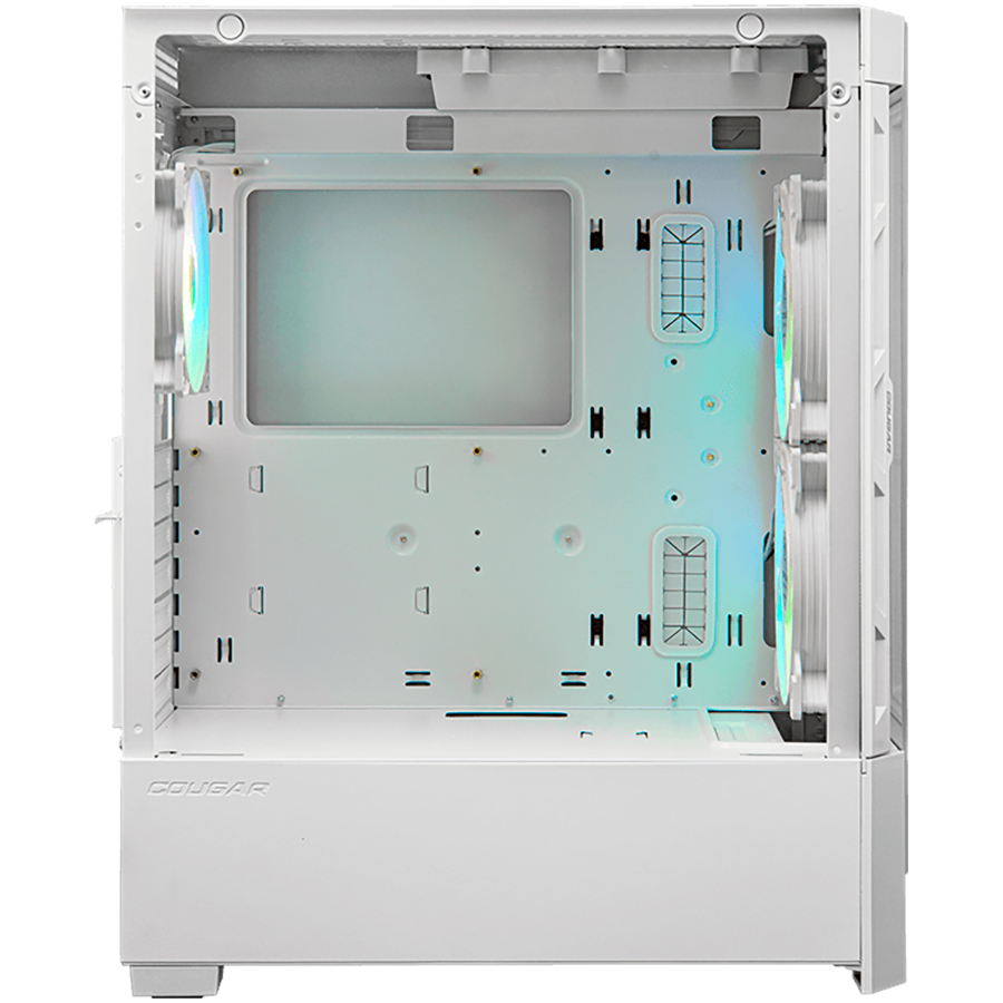 Корпус COUGAR GAMING Duoface RGB Midi Tower,  ATX, 10 слотов, USB 3.0, USB 2.0, Разъем для гарнитуры, Защитное антивандальное закаленное стекло, Power Button, Reset Button, Кнопка управления RGB, PSU optional, Window, Поддержка системы жидкостного охлажде