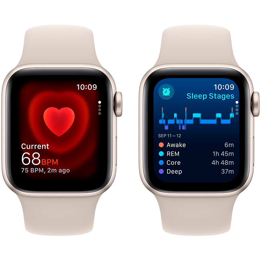 Apple Watch SE GPS Gen.2 Спортивный ремешок Starlight, M/L, 40мм, Starlight