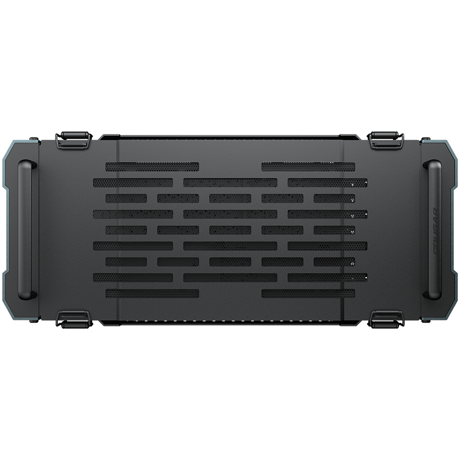 Корпус COUGAR GAMING Mini Tower,  Mini-ITX, 2 слотов, USB 3.1, Аудио разъем, USB 3.0, Алюминий, Power Button, Reset Button, Светодиодный индикатор, PSU optional, Поддержка системы жидкостного охлаждения, Handles, Железно-серый