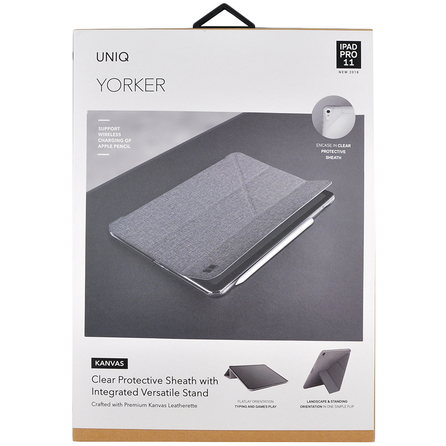Чехол UNIQ Yorker Kanvas Plus  Чёрный для iPad Pro 11 дюймов (1-го поколения)