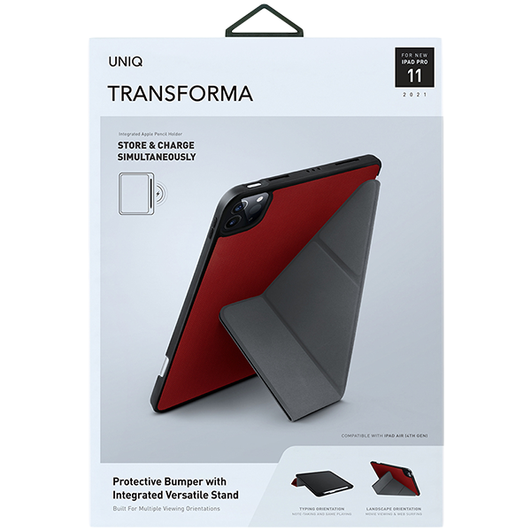 Чехол-книга UNIQ Transforma  Красный для iPad Pro 11 дюймов (3-го поколения)