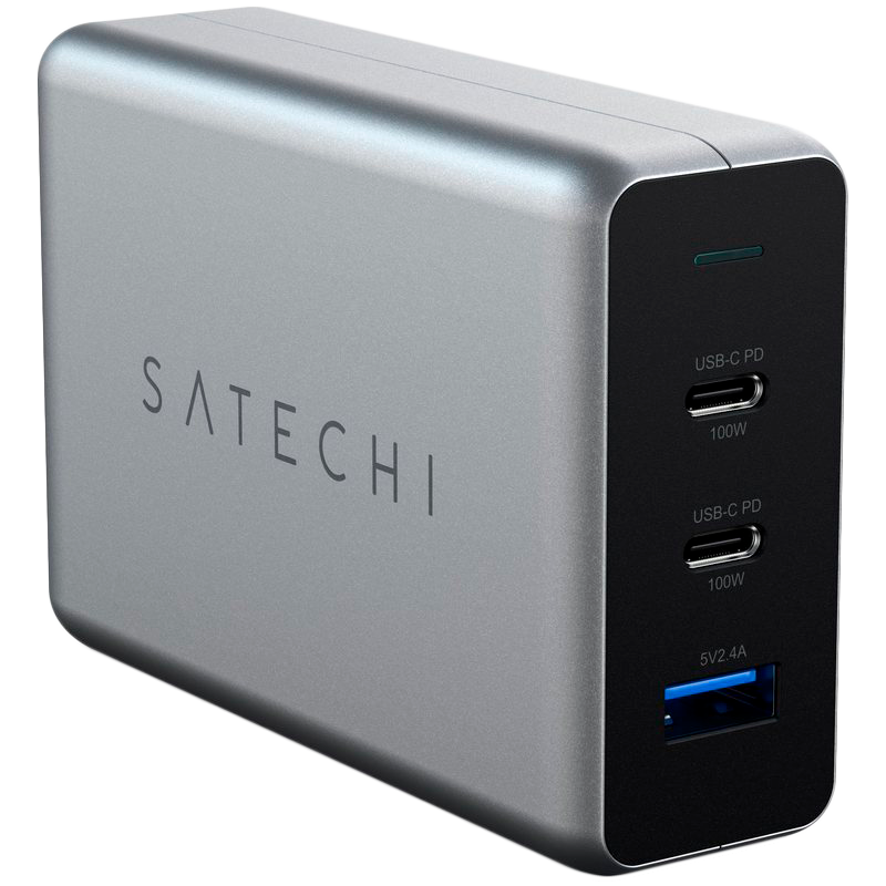 Сетевое зарядное устройство Satechi Compact Charger GaN Power. Ports: USB Type-C 100W