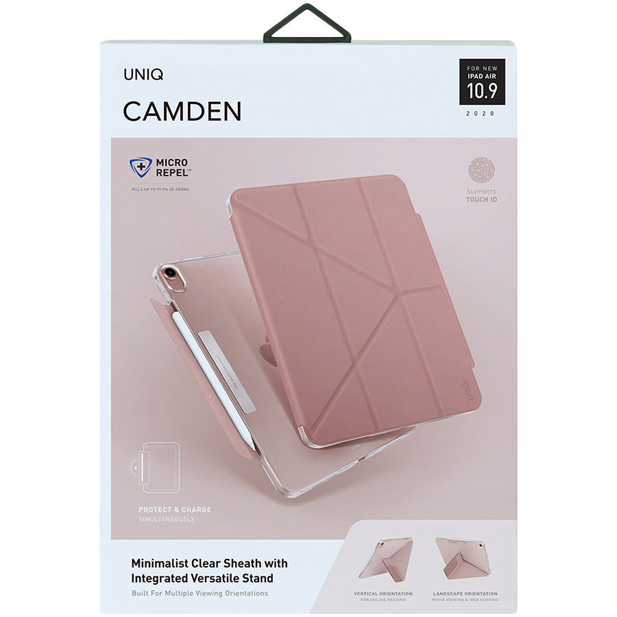 Чехол Uniq для iPad Air 10.9 (2020) CAMDEN Anti-microbial Pink