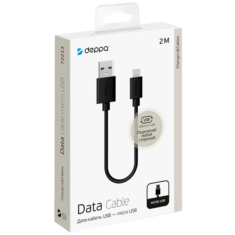 DEPPA Кабель-переходник с USB на microUSB