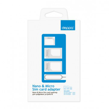 DEPPA Адаптер для Nano и Micro Sim card