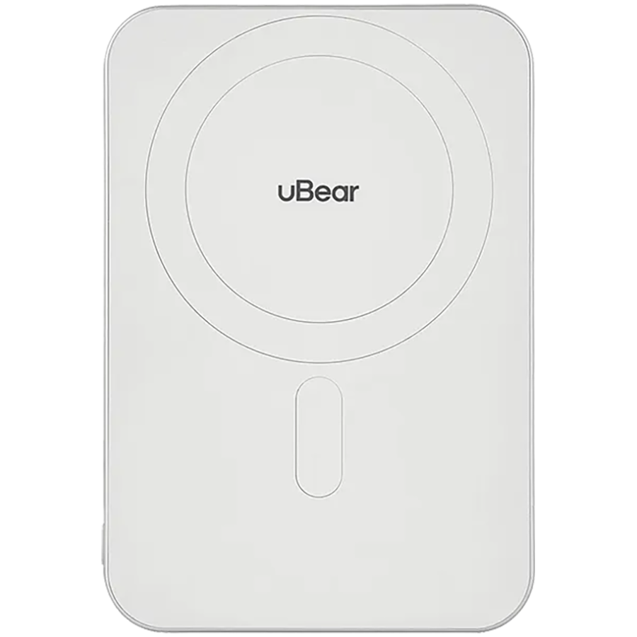 Внешний аккумулятор uBear Slide Power bank 10000mAh, PD20W, Qi2, белый