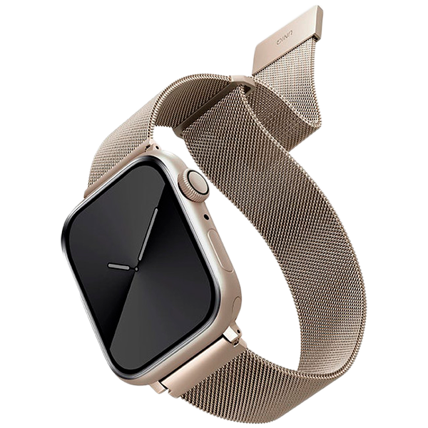 Ремешок Uniq для Apple Watch 41/40/38 mm Dante Strap Mesh Steel Starlight