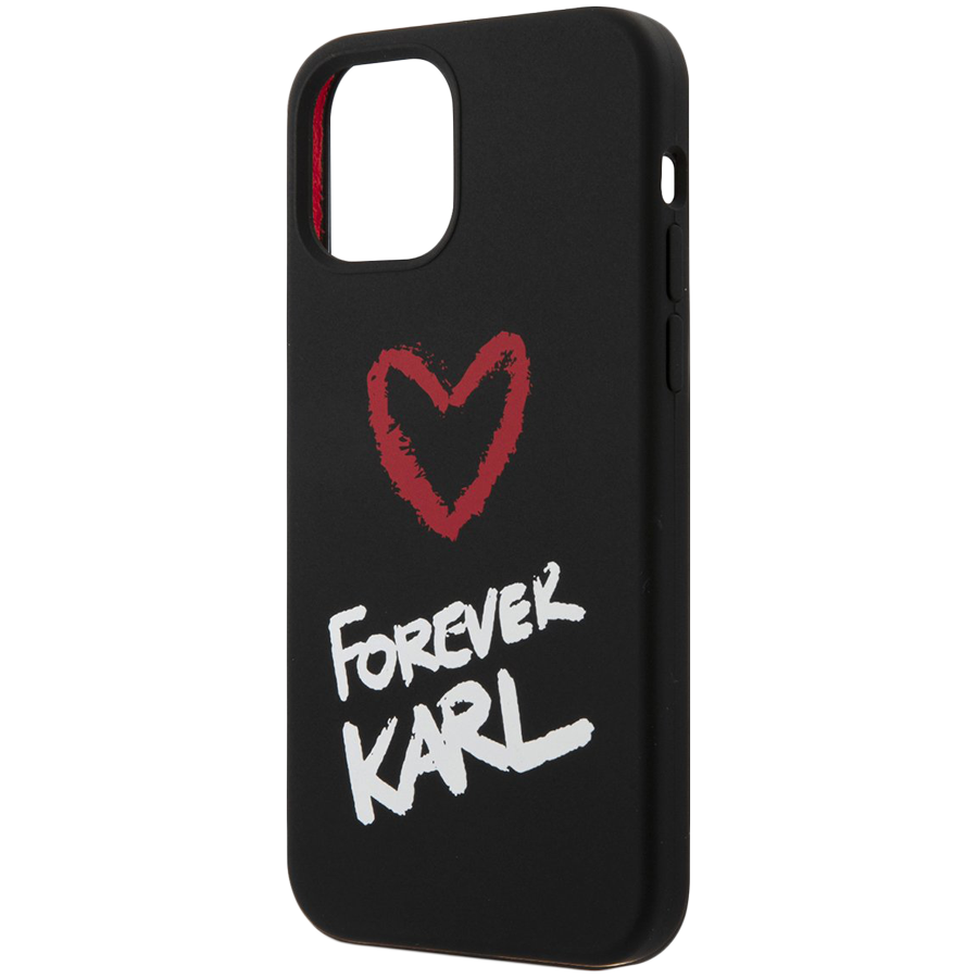 Чехол Lagerfeld для iPhone 12 Pro Max (6.7) Liquid silicone Forever Karl Hard Black