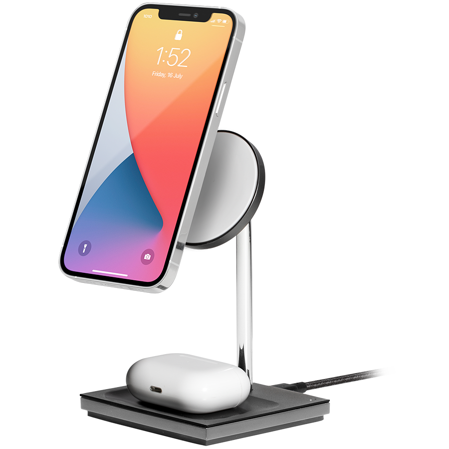 SNAP MAGNETIC 2-IN-1 Беспроводное зарядное устройство, 2 в 1, цвет: черный