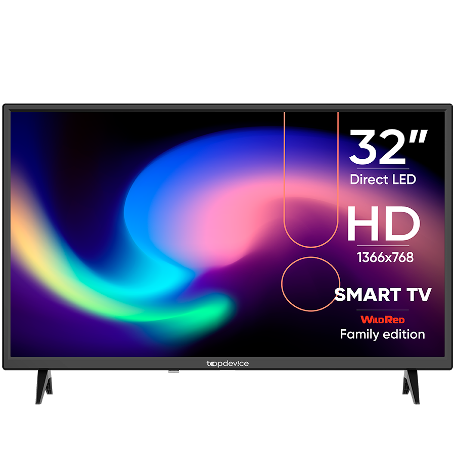 Смарт ТВ TOPDEVICE, ЖК, 32", Белый