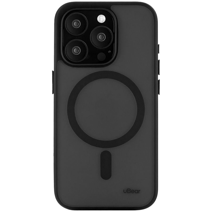 Чехол защитный uBear Cloud Mag Case, iPhone 15 Pro Max, MagSafe, черный