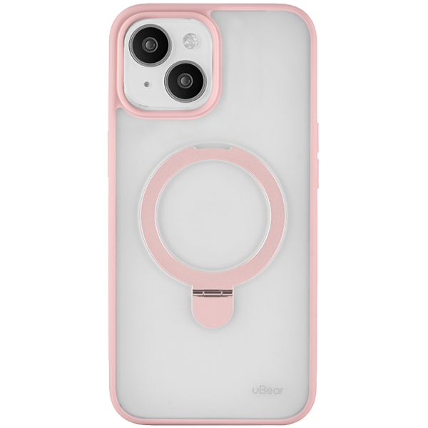 Чехол защитный uBear Clip Mag Case, iPhone 15, MagSafe, усиленный, розовый