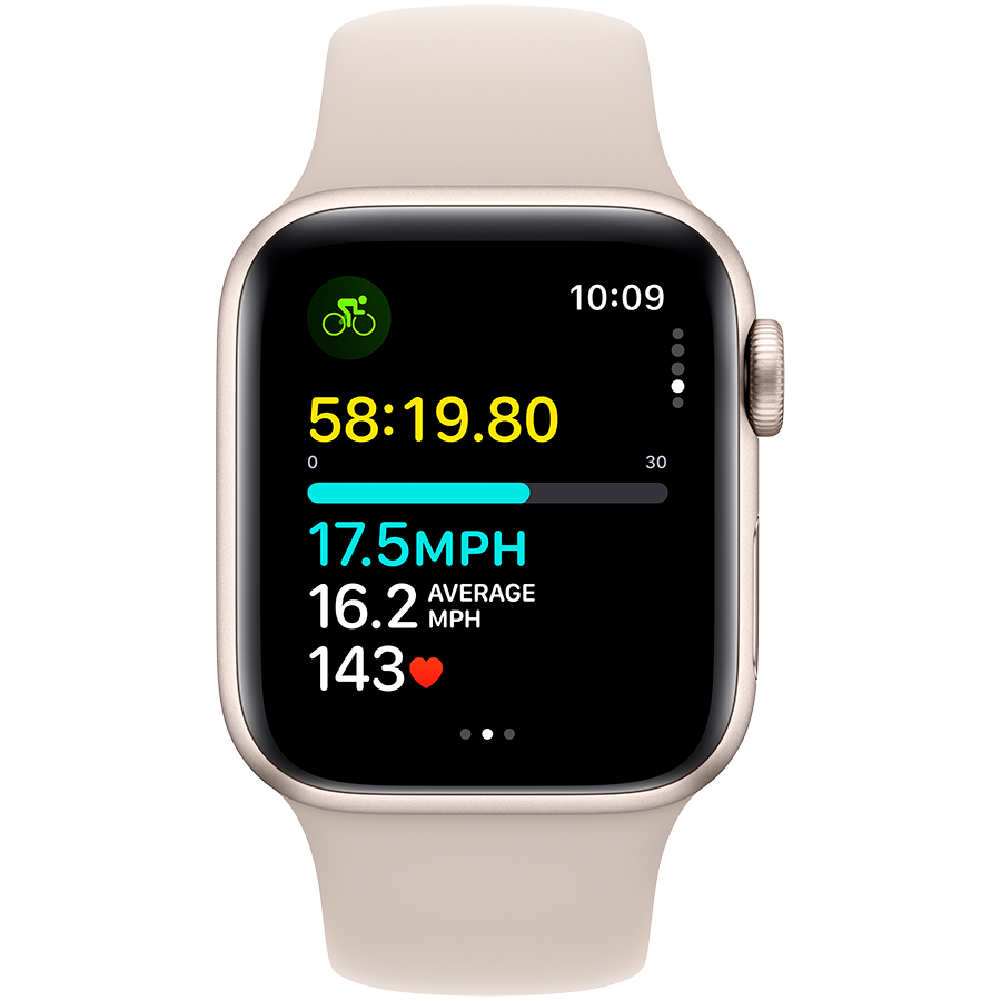 Apple Watch SE GPS Gen.2 Спортивный ремешок Starlight, M/L, 40мм, Starlight