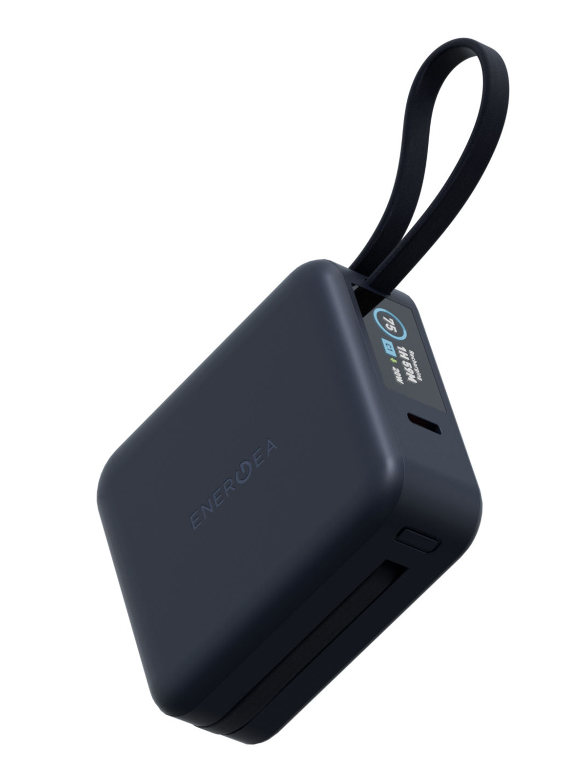 Аккумулятор внешний Energea MagPac MINI Plus, 10000 mAh Magnetic wireless 15W + С 20W +2 C cables and Display Blue