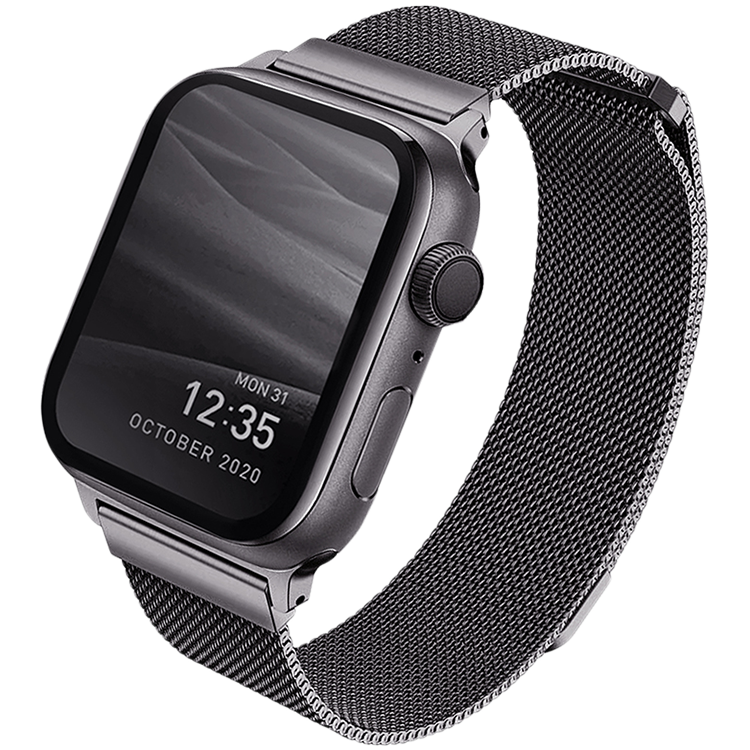 Ремешок Uniq для Apple Watch 45/44/42 mm Dante Strap Mesh Steel Graphite