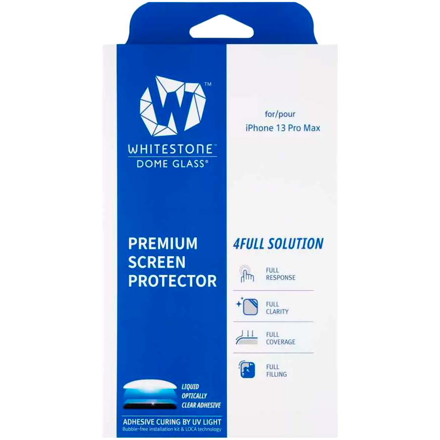 Стекло защитное Whitestone Dome glass (аксессуары без лампы) для iPhone 13 Pro Max
