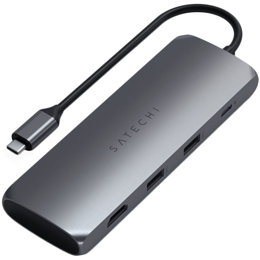 Адаптер Satechi USB-C Hybrid Multiport Adapter (with SSD Enclosure), Space Grey