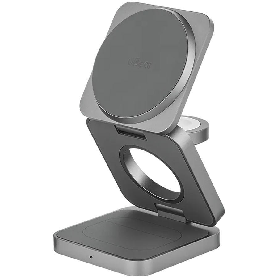 Беспроводное зарядное устройство uBear Balance Ultra, 3-в-1, с поддержкой MagSafe, Qi2