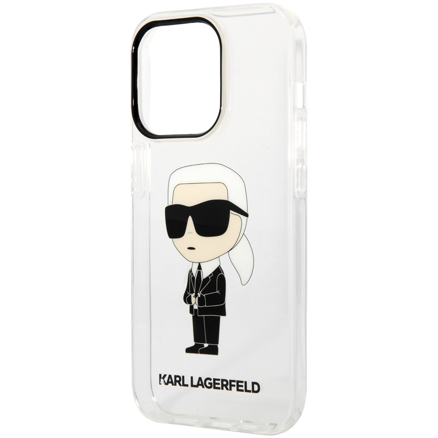 Lagerfeld для iPhone 15 Pro чехол PC/TPU NFT Karl Ikonik Hard Transparent
