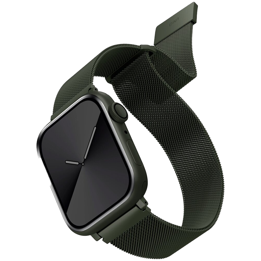 Ремешок Uniq для Apple Watch 41/40/38 mm Dante Strap Mesh Steel Green