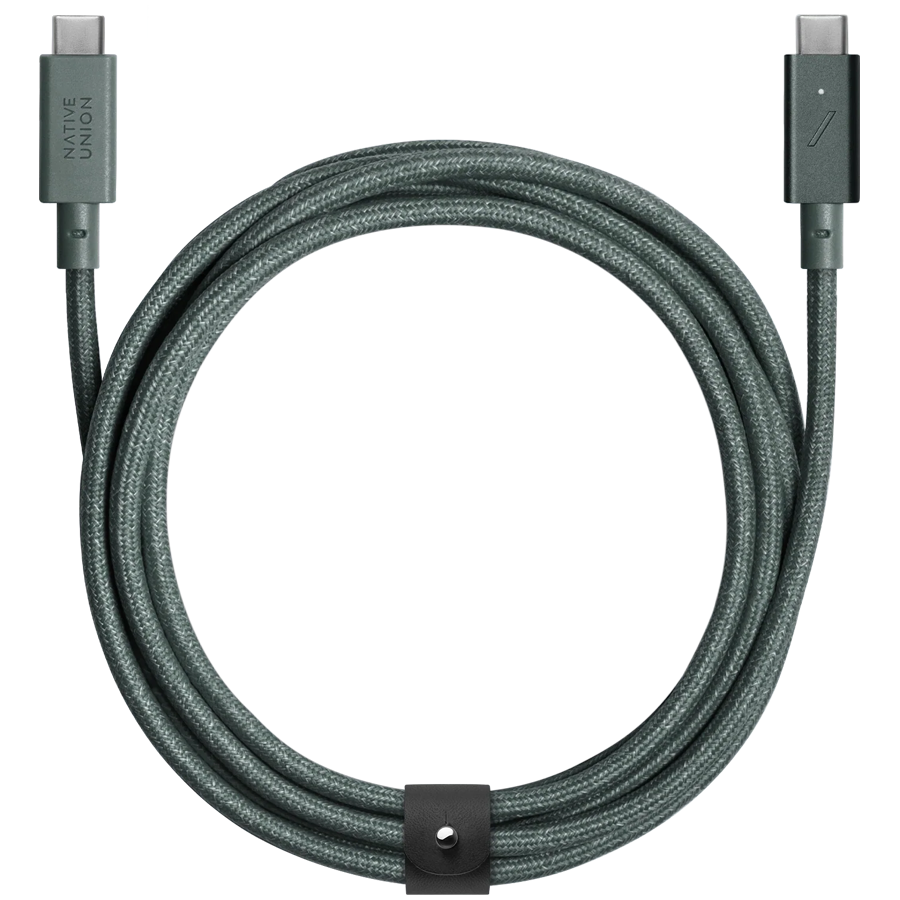 BELT CABLE TYPE-C, кабель зарядный USB-C/USB-C, 240W, длина 2,4 м.,цвет: зелёный