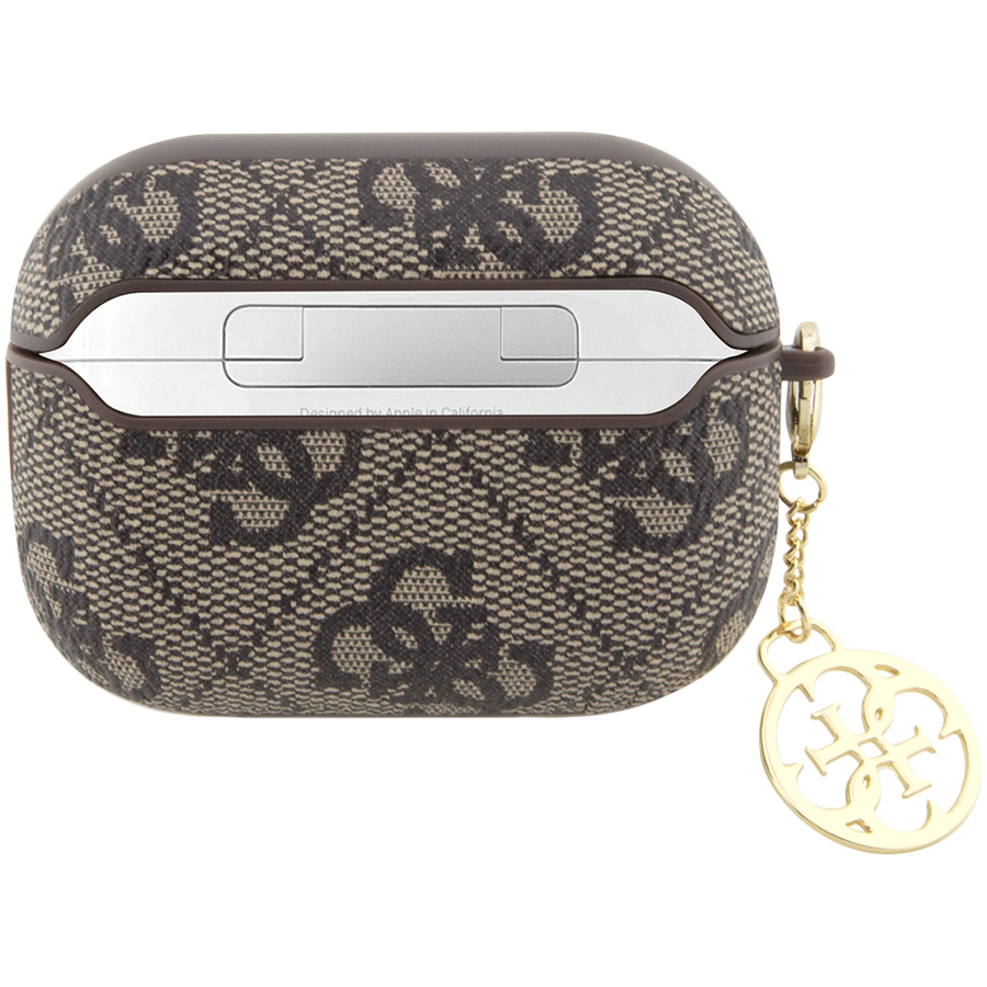 Чехол GUESS PU leather 4G  Коричневый для AirPods Pro (Gen2)