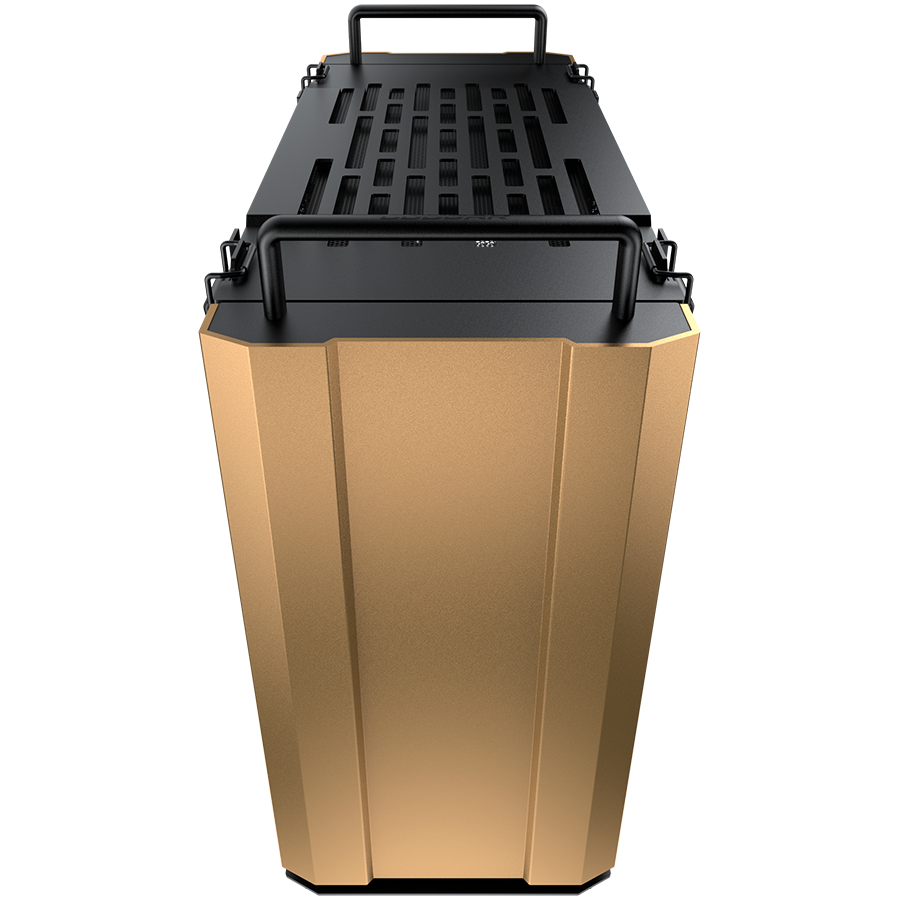 Корпус COUGAR GAMING Mini Tower,  Mini-ITX, 2 слотов, USB 3.1, Аудио разъем, USB 3.0, Алюминий, Power Button, Reset Button, Светодиодный индикатор, PSU optional, Поддержка системы жидкостного охлаждения, Handles, Песок пустыни