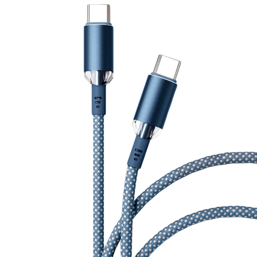 Дата-кабель VLP Diamond Cable USB C - USB C, 1.2м, темно-синий