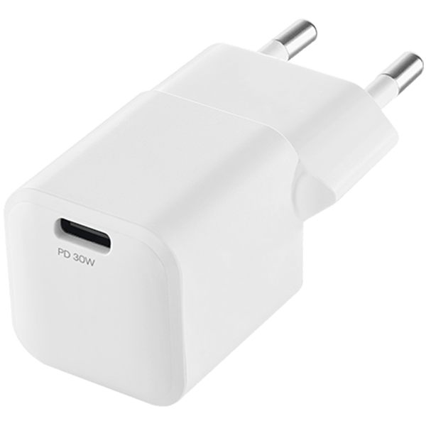 Сетевое зарядное устройство uBear Pulse Pro, GaN, 30 Вт, белый
