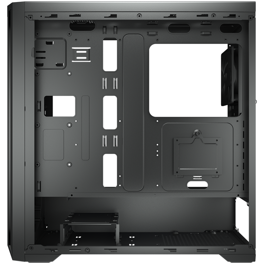 Корпус COUGAR GAMING Midi Tower,  ATX, 7 слотов, USB 3.2 Gen 2, USB 3.0, USB 2.0, Аудио разъем, Пластик/Металлический/Защитное антивандальное закаленное стекло, Power Button, Светодиодный индикатор, PSU optional, Поддержка системы жидкостного охлаждения, 